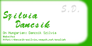 szilvia dancsik business card